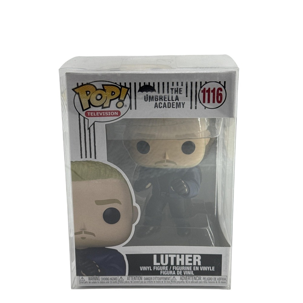 Funko Pop Television Umbrella Academy Luther #1116 Vinyl Figure Blue W Protector